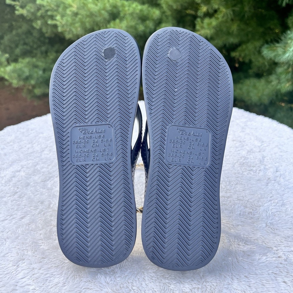 Archies Flip Flops Women Size 7 Black Comfort Shoes Arch Support Sandals NEW - Picture 9 of 9